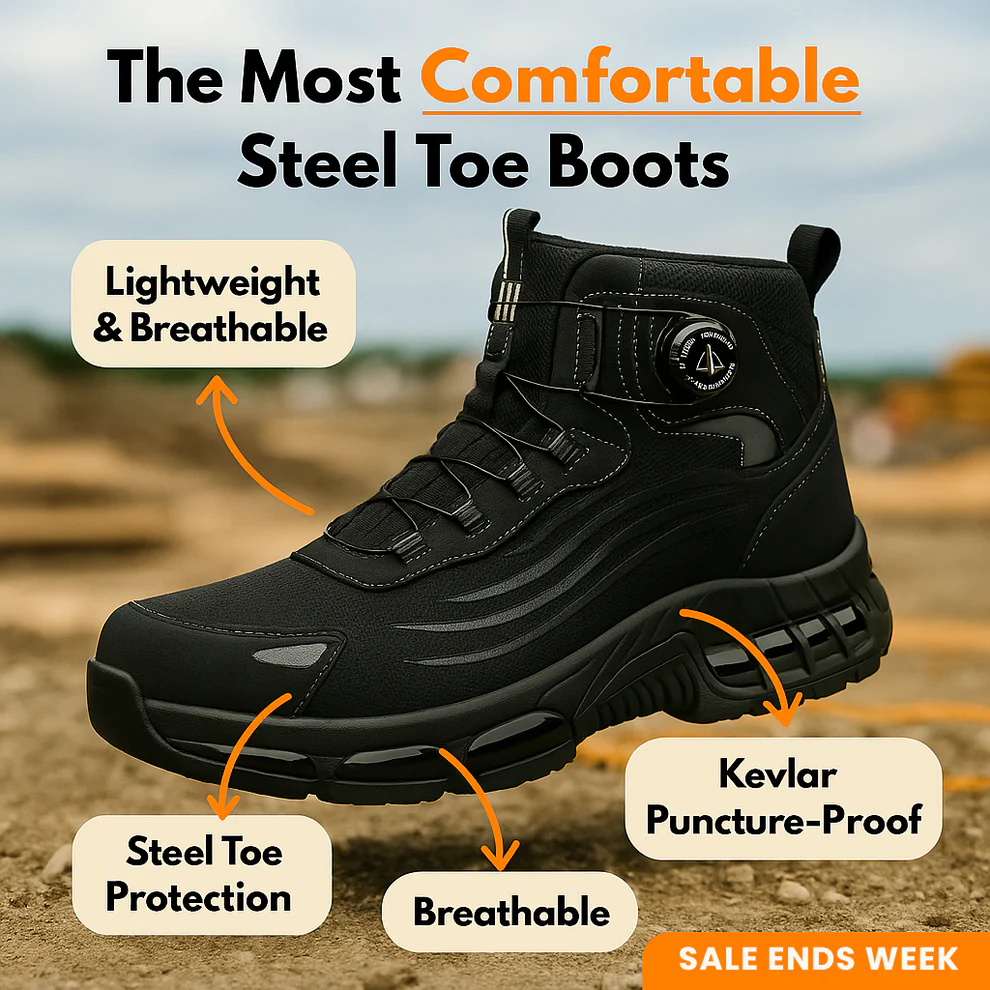 AirStride™ 2.0 Sicherheitsschuhe – Endlich Arbeitsstiefel, die Ihre Füße nicht töten