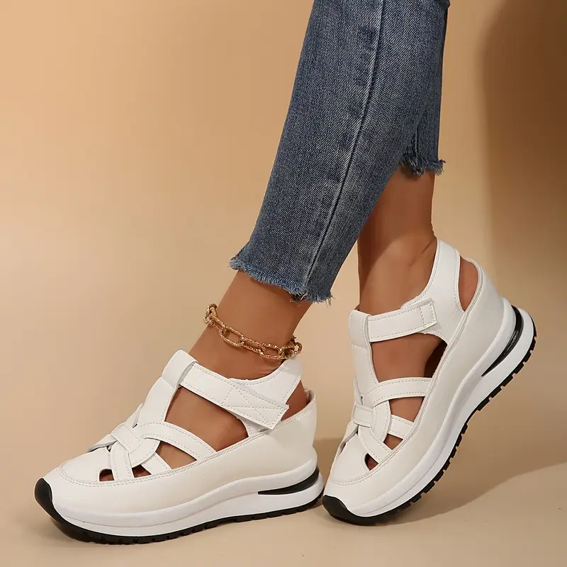 Damen-Sandalen – Weich, verstellbar, Klettverschluss, bequeme Passform für breite und schmale Füße