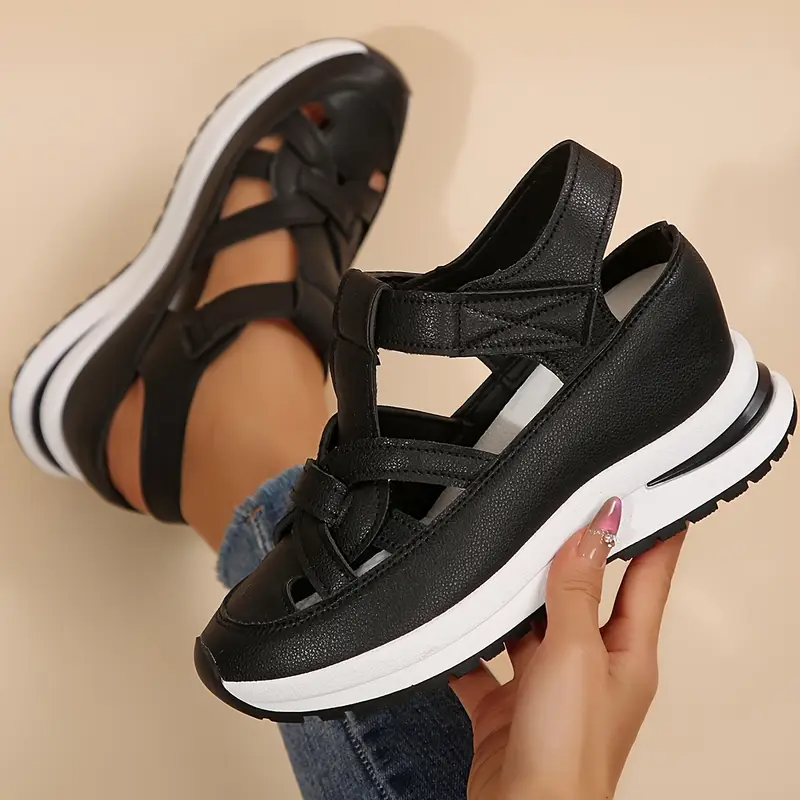 Damen-Sandalen – Weich, verstellbar, Klettverschluss, bequeme Passform für breite und schmale Füße