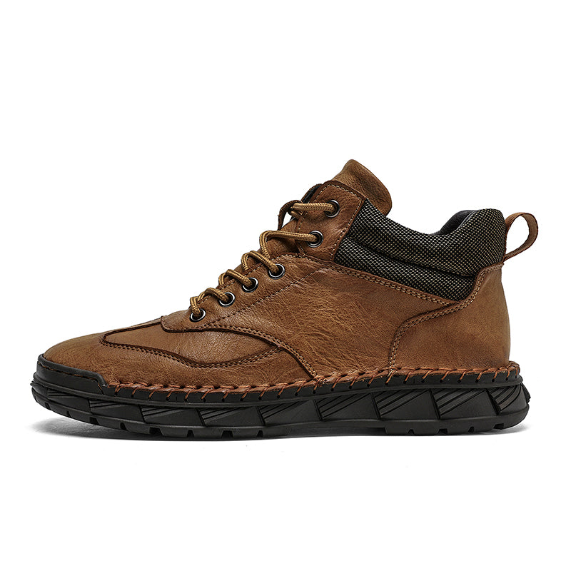 Herren Handgefertigte Lederstiefel Motorradstiefel