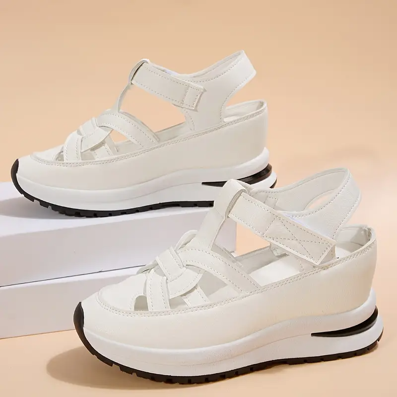 Damen-Sandalen – Weich, verstellbar, Klettverschluss, bequeme Passform für breite und schmale Füße
