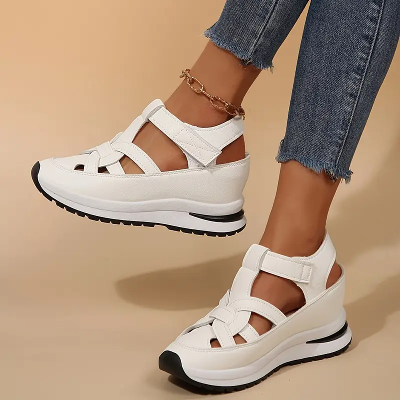 Damen-Sandalen – Weich, verstellbar, Klettverschluss, bequeme Passform für breite und schmale Füße